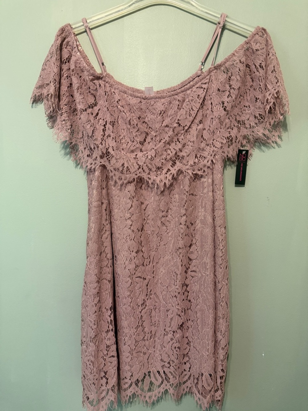 No Boundaries Lavender Lace Overlay Top